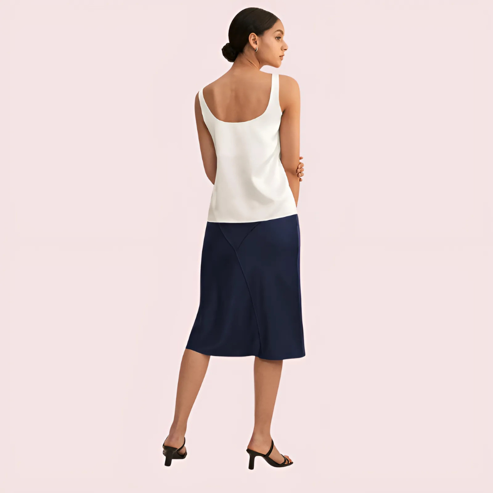 Silken Elegance Lace-Trim Camisole - Image 2