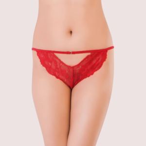 Beautiful Lace Red Women's Cheekies ( Pack of 1 )