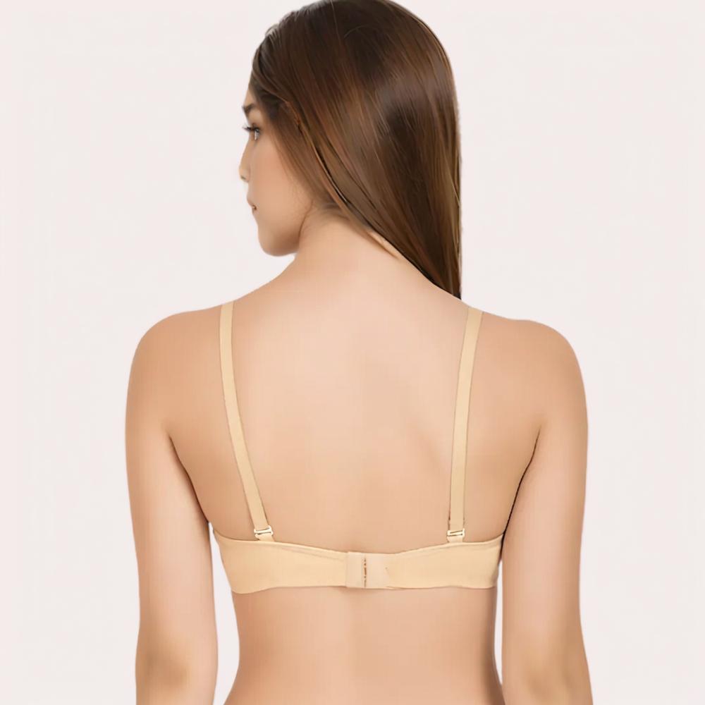 Vanilla Veil – Summer-Ready Beige Cotton Bra - Image 2