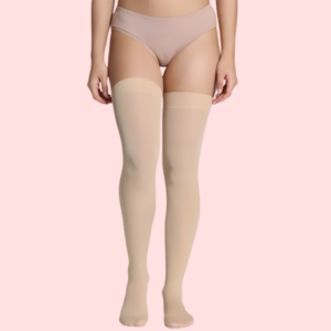 Classic Duo Thigh-High Stockings (Black + Nude) – Pack of 2