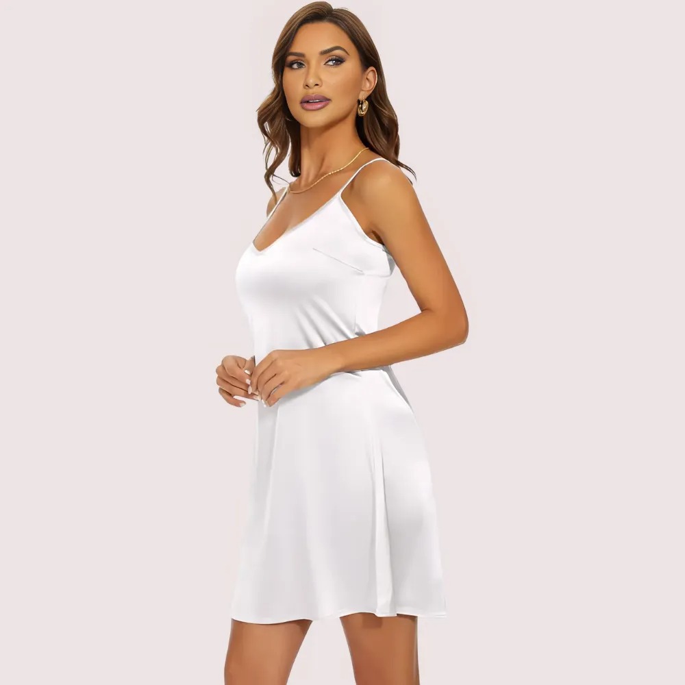 Luxe Silken Adjustable Slip Dress - Image 2