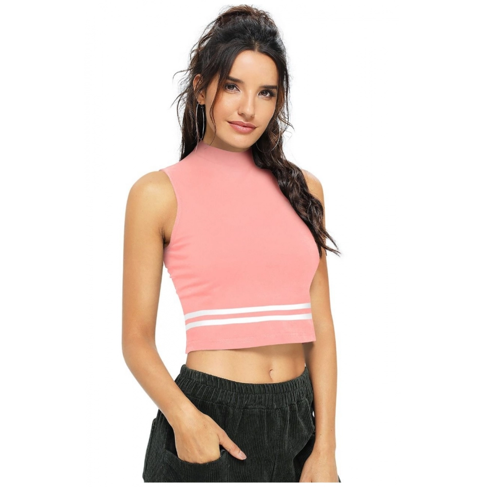 Women's Polyester, Knitting Western Wear Tops (Peach) - Image 2