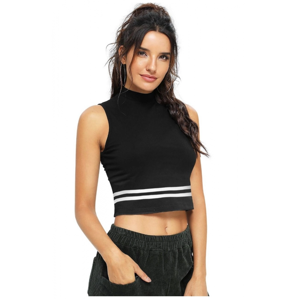 Women's Polyester, Knitting Western Wear Tops (Black) - Image 3