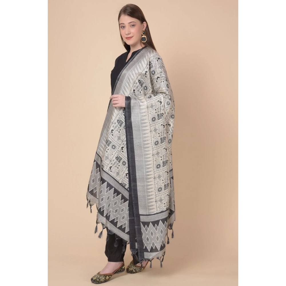 Women's Art Silk Printed Dupatta (Multicolored, Length: 2.25 to 2.50 Mtr) - Image 2