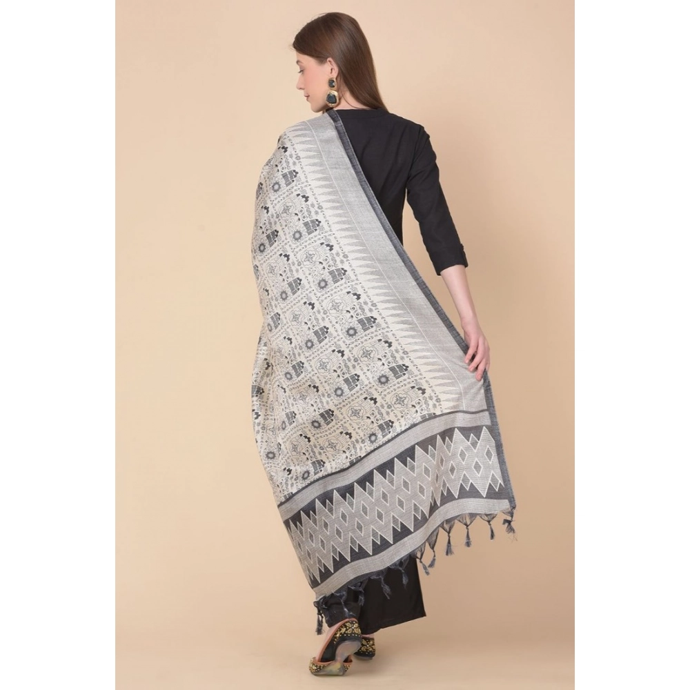 Women's Art Silk Printed Dupatta (Multicolored, Length: 2.25 to 2.50 Mtr) - Image 4