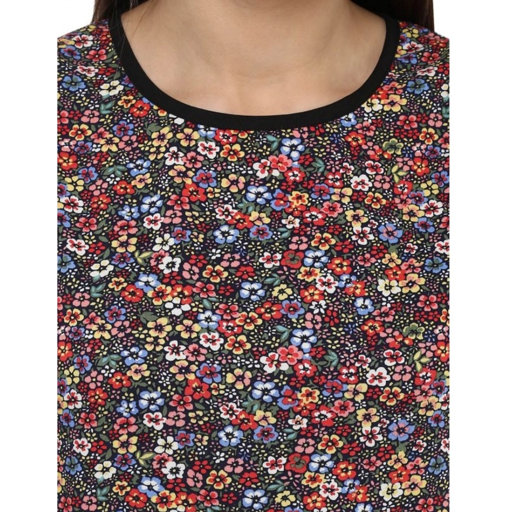 Women's Polyester Printed Sleeveless Knee-Length Dress (Multicolor) - Image 2