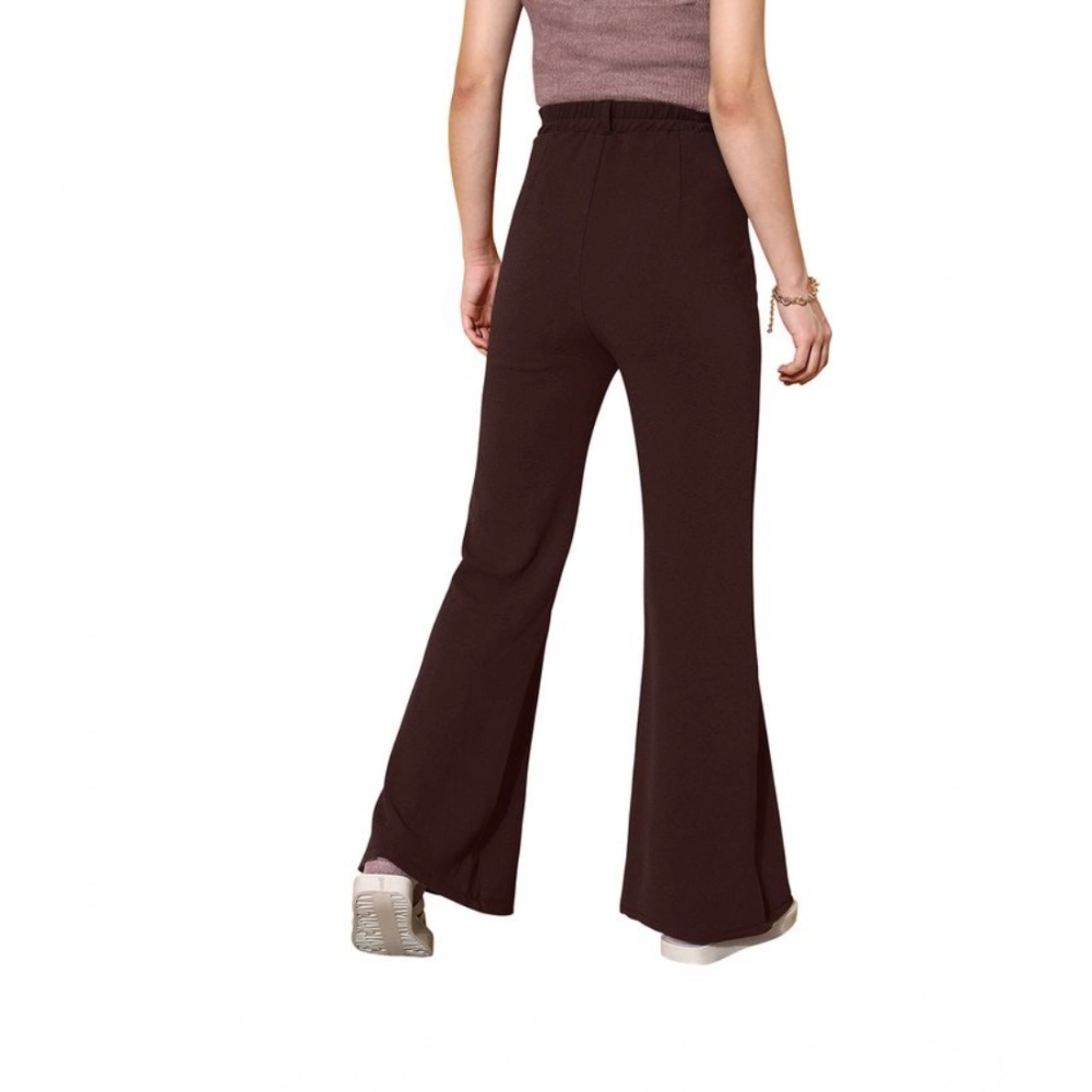 Women's Polyester Cow Pattern Pant (Coffee) - Image 2