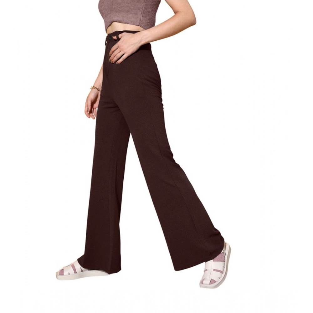 Women's Polyester Cow Pattern Pant (Coffee) - Image 5