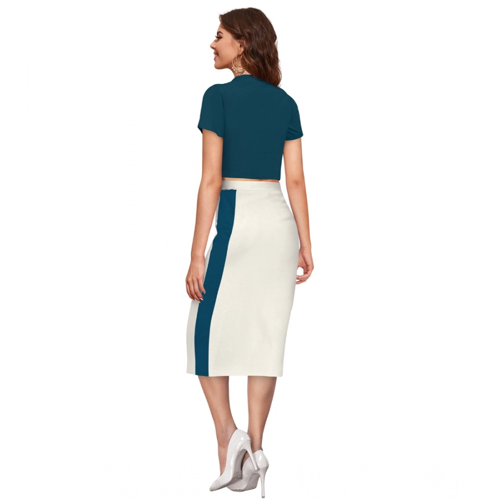 Women's Knitting stretchable Solid Round Neck Cap Sleeve Top (Morpich) - Image 5